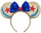 LEEMASING Serre-tête avec oreilles de souris scintillantes à paillettes pour garçons et filles - Costume de princesse, fête d'anniversaire, Noël - Bleu doré