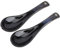 Luxshiny 2 StüCk Keramik SuppenlöFfel - Elegante Blaue LöFfel FüR KüChe Und Restaurant, Vielseitig FüR Tee, Kaffee, Suppe, Dessert - 13,8x4x2 Cm