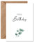 3x Geburtstagskarte inkl. Naturkuvert | Klappkarten zum Geburtstag Happy Birthday aus Naturpapier | Geburtstagskarte DIN A6 inklusive 3 Umschläge | Glückwunschkarte Eucalyptus (3 Stück)