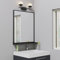 ANYHI Black Bathroom Mirror with Shelf, Rectangular Wall Mirrors with Shelf for Bathroom, Bedroom, Living Room, 62x50 cm
