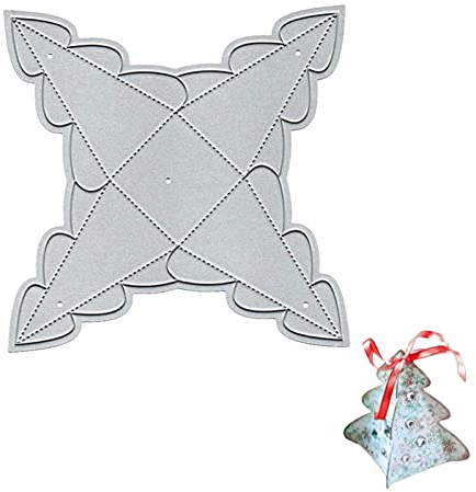 Geschenkboxen DIY Stanzschablone Weihnachtsbaum Stanzbögen Scrapbooking Stanzformen Schablone Prägeschablonen Kartenherstellung Stanzen Selbstgemachte Weihnachtsgeschenkbox Konische Geschenkbox