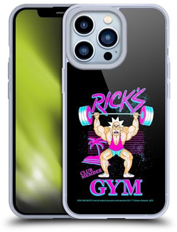 Head Case Designs Offizielle Rick and Morty Ricks Fitnessstudio Grafiken Für Staffel 1 & 2 Gelhülle [Militärischer Schutzgrad] Kompatibel Mit Apple iPhone 13 Pro Und Kompatibel Mit MagSafe