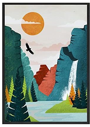 QITEX Abstrakte Bilder Leinwand 50x70cm (Kein Rahmen) Hawaii Rocky Mountain National Park Geschenk Poster Wall GemäldePrint Bilder Oahu Beach Tropical Canvas Bild Wohnkultur