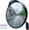 Specchio Convesso di Sicurezza, Specchio Stradale da 30 cm, Specchio Convesso per il Traffico Specchio Parabolico Stradale Specchio Grandangolare Regolabile per Strada e Garage per Interni ed Esterni