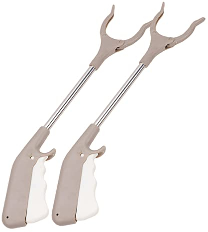 KOMBIUDA 2Stücke Outdoor Müllpicker Greifer Abfallaufhebehilfe mit Ergonomischem Griff Wiederverwendbares Werkzeug zum Aufnehmen von Müll und Abfällen im Freien