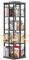 Aheaplus Eck-Bücherregal, 4-stöckig, 360-Grad-Display, Eiche, Modern, drehbar, Platzsparend, für kleine Räume, Schlafzimmer, Arbeitszimmer