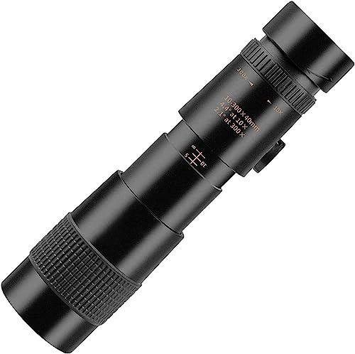 BPILOT monocular telescope, long range spotting scopes, professional 10-300X HD 10000 Meters telescope with Smart phone holder tripod monocular night vision telescope Human night vision telescope