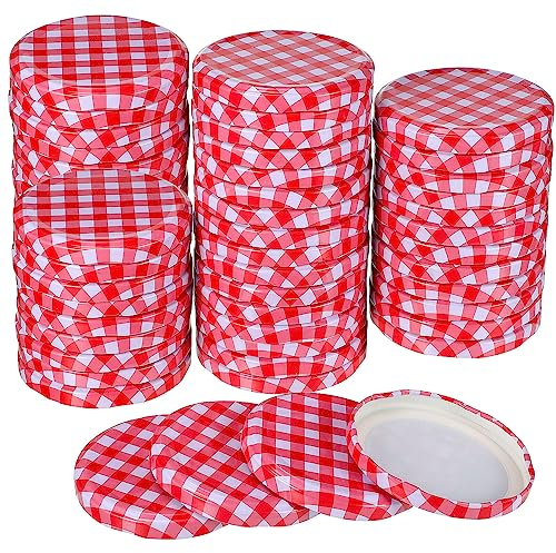 Kichvoe 200Pcs Couvercles De Bocaux Bouche Régulière Couvercles De Mise En Conserve Bandes 82Mm De Mise En Conserve De Type Divisé De Bocaux De Gelée