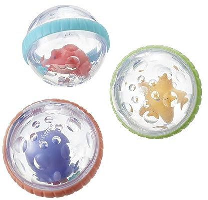 Nuby Bubbly Buds – Schwimmspielzeug für die Badewanne | Badespielzeug | 3er-Pack | Ab 6 Monaten