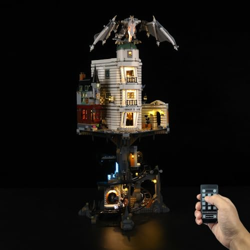 Kyglaring LED-Beleuchtungsset (kein Modell) - Kompatibel mit Lego-76417 Harry Potter Gringotts Wizard Bench Bauklötze Modell Set - Nur LEDs kein Brick Set(RC-Version)