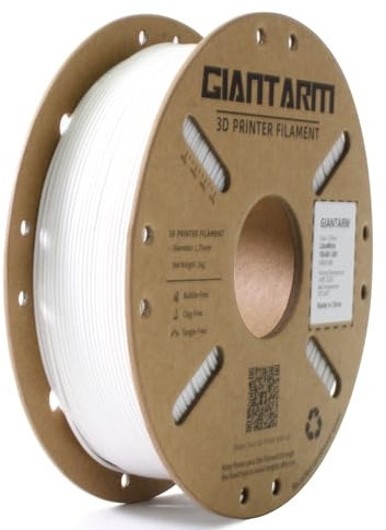 GIANTARM Filament PLA+ 1.75 mm, 3D Printng PLA+ 1kg Spool, weiß