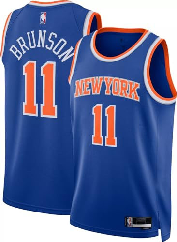 Jalen Brunson New York Knicks NBA Kinder Jugend 8-20 Blue Icon Edition Swingman Jersey
