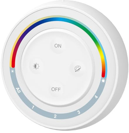 LGIDTECH S2W+ Miboxer RGB + CCT 4-Zonen-Regenbogen-Fernbedienung, kompatibel mit Milight/Miboxer 2,4 GHz RGB&RGBW&RGB CCT-Serie LED-Lampe und LED-Streifen-Controller