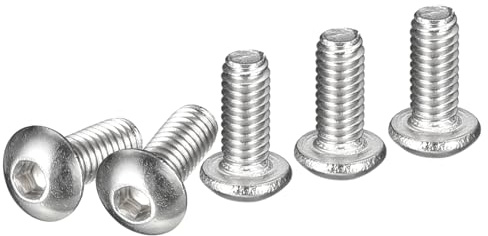 DTGN M2.5-0.45x6mm Innensechskantschrauben mit Linsenkopf, 100Stk | Geeignet für Maschinen, 304 Edelstahl 18/8, Sechskantantrieb Vollgewindebefestigung