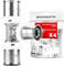 BOOPARTS - 4 pièces - raccord multicouche 20-16-20 a sertir contour TH - Té multicouche réduit à sertir - raccord plomberie pour tube multicouche 20 et 16