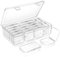 HAYSLAND 17PCS Small Bead Organizers, Two Sizes Clear Plastic Storage Containers Box with Hinged Lids, Mini Storage Cases for Beads, Craft, Jewelry and DIY Art Accessory
