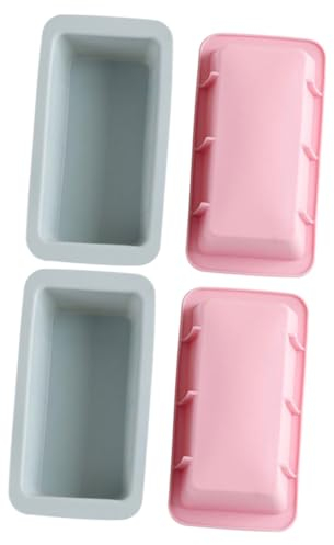LIFKOME 4 Piezas herramientas para pizzas molde de barra de chocolate bandeja para hornear pan molde para hornear de silicona molde rectangular para tostadas queso mousse horno suite