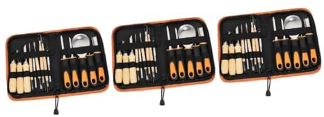 Cabilock 3 Sätze à 15 Stück Kürbisschnitzmesser Werkzeug Halloween-schnitzerei-skulptur-kit Schnitzset Kürbis-sculpting-kit Kürbis Schnitzmesser Kürbis Schnitzen Kit Holz Obstmesser Melonen