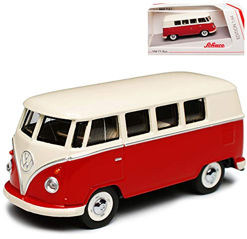 Volkwagen T1 Rot Weiss Samba Bully Bus 1950-1967 1/64 Schuco Modell Auto