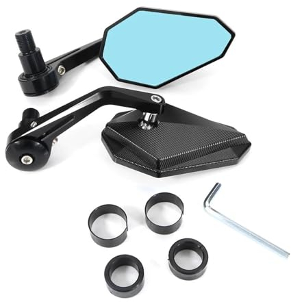 Motorrad Rückspiegel Für Y&amaha XSR900 XSR 700 TMAX 500 Tmax530 Motorrad Rückansicht Seiten Spiegel Cafe Racer Lenker Bar End Spiegel Fit Motorrad-Rückspiegel (Farbe : 1)