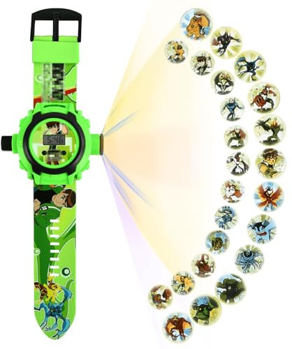 YAXZIM Orologio Bambini, Orologio da Polso con Proiettore Digitale, Orologio Giocattolo per Bambini, con 24 motivi di proiezione, Orologio Elettronico da Polso per Bambini e Ragazze (E)