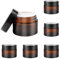 TNSLAND 6 Stück Cremedosen zum Befüllen 50ml, Braunglas Glastiegel Salbentiegel Cremetiegel zum Befüllen Creme Behälter Creme Dosen Leere Cremedosen für Kosmetik, Lotion, Cremes, Pulver