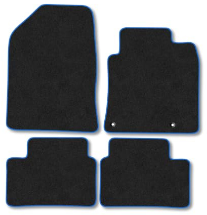 Fits Kia Xceed (2018+) Carpet Car Mats | Blue Edge Trim Tailored Fit Floor Mats Full Coverage Protection Accessories Easy Clean Anti Slip Made in the UK