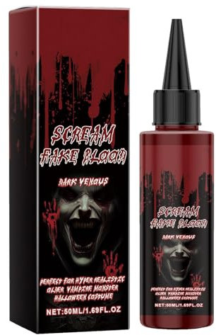 Gouttes de sang pour les yeux, faux sang | Gouttes de sang réalistes de zombie – Photo de couleur de sang, faux sang de vampire lavable pour cicatrices cosmétiques de zombie