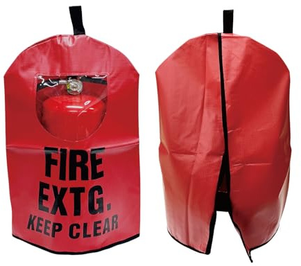 Housse d'extincteur Robuste avec fenêtre – Manchon de Protection Contre Les éraflures et Les Rayures Accessoires (43,2 cm de Large x 63,5 cm de Long (Convient pour 4,5 à 9 kg)