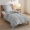 BEDSURE Bettwäsche 135x200 2teilig Silbergrau - 1 Bettbezug 135x200 cm + 1 Kissenbezug 80X80 cm, ÖKO-TEX Bettwäsche-Sets Grau Polyester Mikrofaser mit Reißverschluss