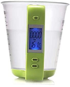 SHOWERORO Taza Medidora Pantalla Lcd Capacidad 1000 g Precisión 1 g Material Pc Abs Taza Medidora Digital