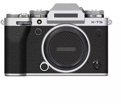 Anti-Scratch Camera Cover Skin Sticker for Fujifilm X-T5 Mirrorless Digital Camera Body Protector Vinyl Film Decals for Fuji XT5 (Silver)