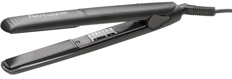 Retro Upgrade RUP-DP91 | Plancha Profesional | Color Negro - Plancha de Pelo | Placas de Turmalina | Temperatura Ajustable hasta 230ºC