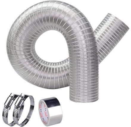Gaine Vmc Tuyau Flexible de Ventilation de Sécheuse pour Évacuation de Cuisine, Tuyau de Conduit de Ventilateur D'extraction de Salle de Bain Dans La Maison, Ventilation D'air Flexible(150mm(5 7/8))