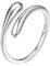 Bestyle Verstellbare Ringe Damen 925 Silber Tröpfchenring Daumenring Einfacher Ring Teardrop Stressring Weißgold