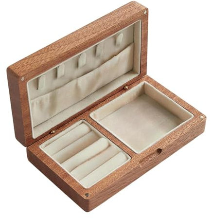 YWJLQH Holzschmuck Aufbewahrungsbox für Armbänder Und Ringe, Weiße Ebenholz