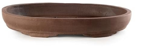 Maceta bonsái ovalada de gres 30 cm.