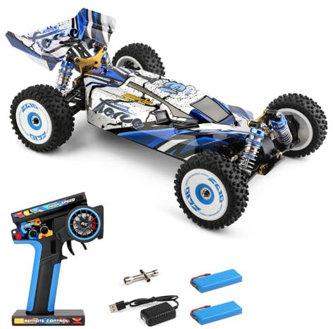 SAYZON 1/12 RC Auto WLtoys 124017 Bürstenlose Ferngesteuertes Autos für Erwachsene 75KM/H Hohe Geschwindigkeit 2.4GHz 4WD Offroad RC Buggy Ferngesteuertes Rennenauto mit 2 Batterien