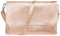 Caspar Elegante Leder Clutch Damen Umhängetasche Abendtasche mit verstellbarem Schultergurt - CLASSIC LINE - Modell No.835 - Made in Italy, Farbe:roségold metallic