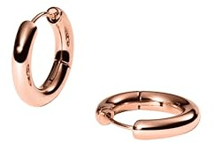 Purelei Small Glamorous Creolen – Edelstahl-Ohrringe mit Scharnierverschluss, 14K vergoldet, Silber oder Rosé – 21 mm Durchmesser – für Curated Ear Look – Alltags-Schmuck - wasserfest