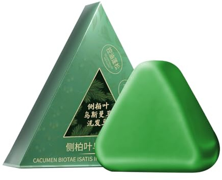 Nature Green Soap Shampoo, Feste Seife, Handgemachte Seife Green Shampoo Bar, Usman Grass and Thuja Leaf, Calming & Strengthens Hair for Women and Men (1)