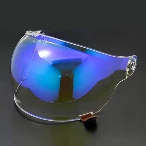 VODHXA Visière de Casque pour Bell Bullitt, Anti-Rayures Teintée Verres de Casque de Moto, Visiere Casque Moto Plein Visage, Casque de Moto Accessoires de Remplacement,D Revo Blue