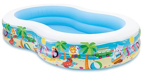 Family Swimming Rectangular Inflatable Pool Family Swimming Garden Above Ground Backyard Paddling Pool Garden Pool
