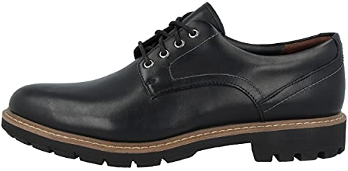 Clarks Herren Batcombe Hall Derbys, Schwarz (Black Leather), 41.5 EU