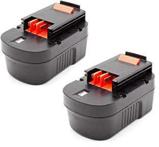 vhbw 2X batería Compatible con Black & Decker KC2002F, KC2002FK, HPS1440, R143F2 Radio, NM14, PS142K Herramienta (1500 mAh, NiMH, 14,4 V)