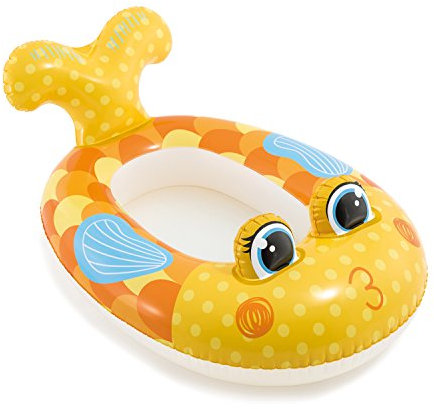 Haberkorn Intex Boot für Kinder Schlauchboot oder Planschbecken in 3 Designs (Gelb / Fisch Lady)