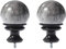 Amazon Basics - Gardinenknauf, Marmorkugel-Design - Schwarz