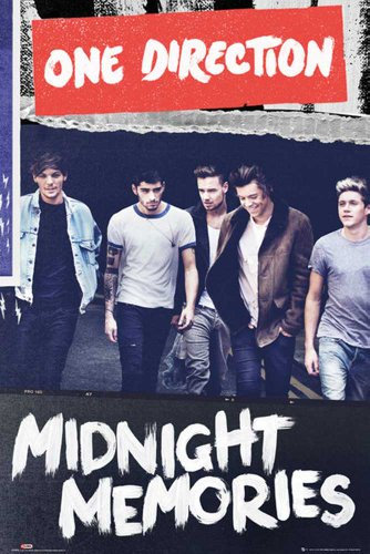One Direction - Album Cover Portrait - Musik Pop Poster Plakat Druck - Grösse 61x91,5 cm + 2 St Posterleisten Holz 61 cm