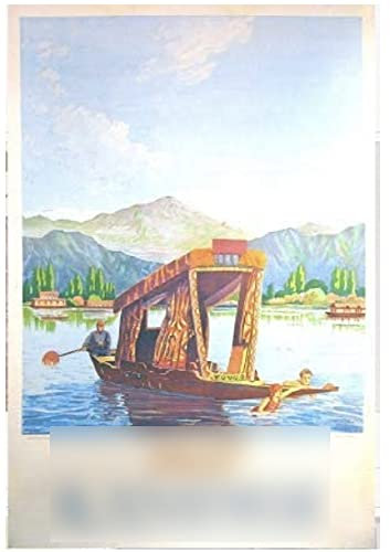 Poster Visit Kashmir India, Format 50 x 70 cm, Papier 300 g, verschiedene Formate und Medien möglich.