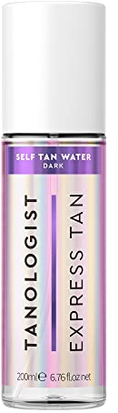Tanologist Self Tan Water Dark (200 ml) Hydrating Self Tanning Water Dermatologist Approved Clean Ingredients & Vegan